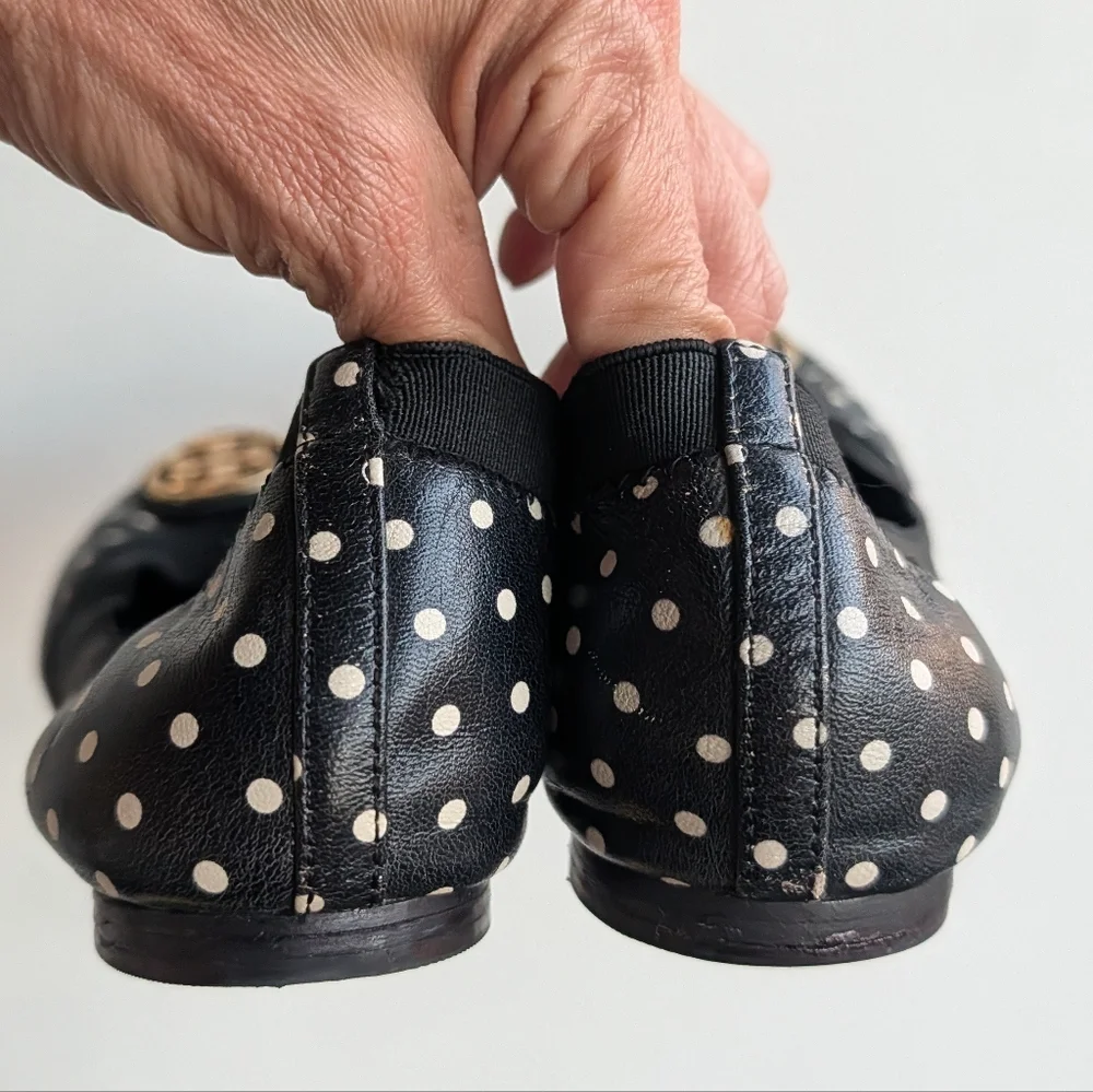 Tory Burch Minnie Polka Dot Flats Size 8.5